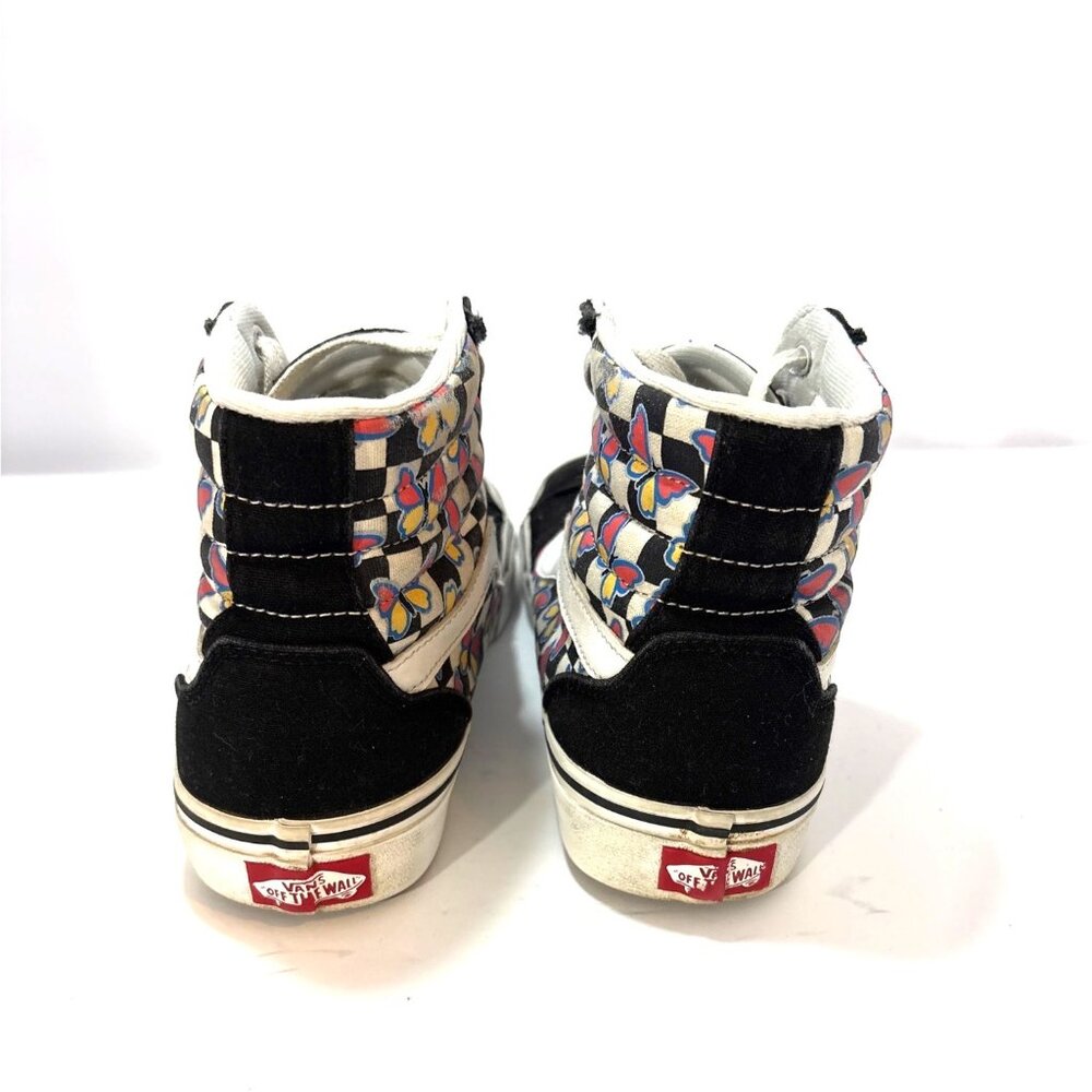 Vans Womens Sk8-Hi Black & Multicolor Butterfly Print High-Top Sneakers Size 8.5 - Picture 4 of 6